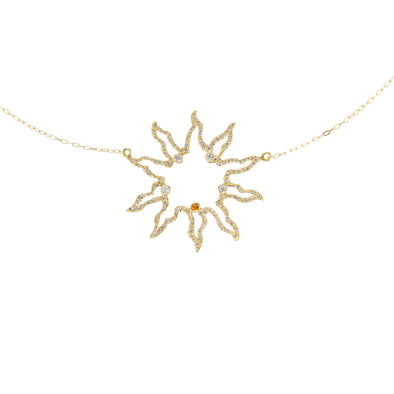 Diamond Sun Necklace