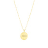Handmade 18k gold necklace with white diamonds set in center with equal sign 