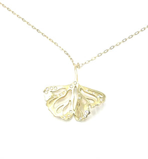 Ginkgo Biloba Leaf Necklace