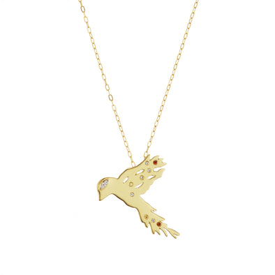 Migrant Bird Gold Necklace Gazza Ladra
