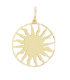 Roman sun design gold pendant
