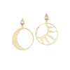 Sun and Moon Hoop Earrings