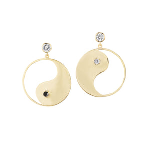 Yin and Yang Hoop earrings