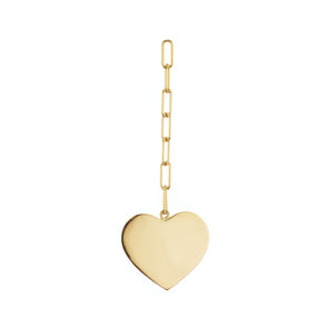 14k gold heart earring 