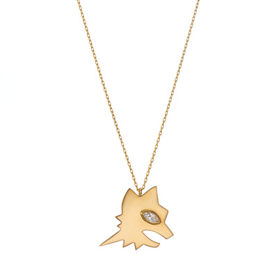 Lupa - She Wolf Gold Necklace