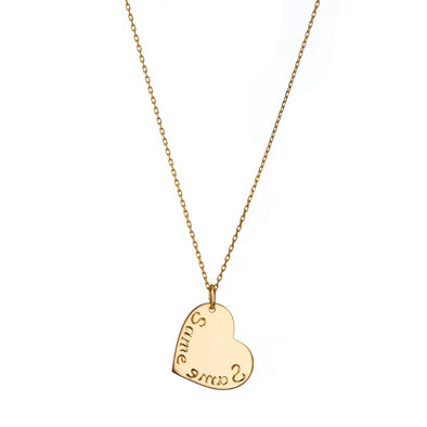 Sideways Heart Key Necklace in 10K Gold | Zales