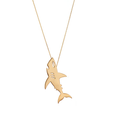 Shark Gold Necklace Gazza Ladra