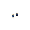 Blue sapphire stud earrings set in 18k gold